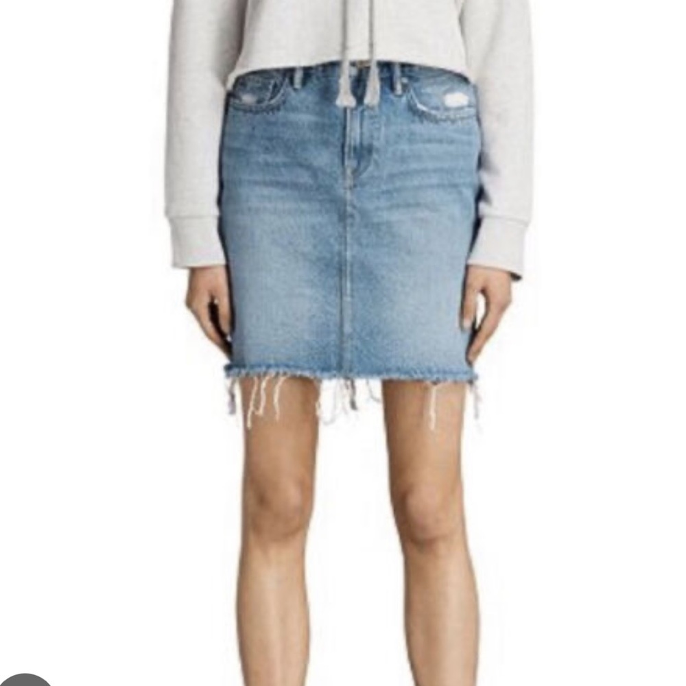 ALLSAINTS • Kim Distressed Denim skirt